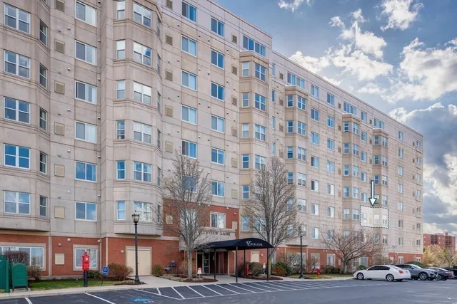 a front view of a building