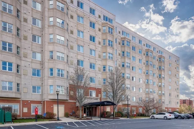 a front view of a building