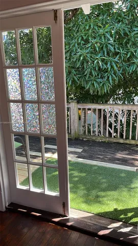 a view of front door