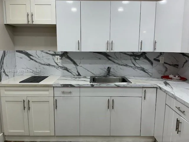 a view of a kitchen sink