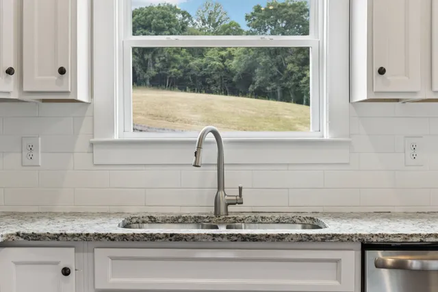 a close view of sink and window