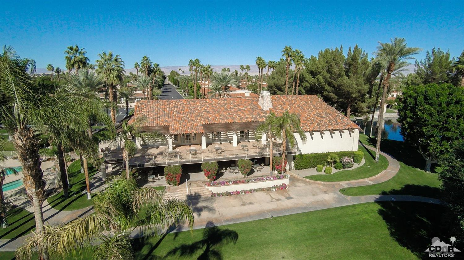 125 Lakeshore Drive Rancho Mirage, CA 92270 - Photo 57 of 79 an aerial view of a house with a garden