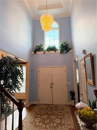 a view of a entryway of a house