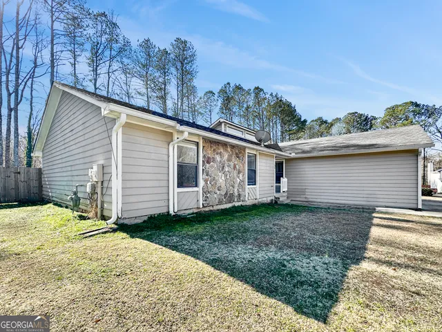 a backyard of a house
