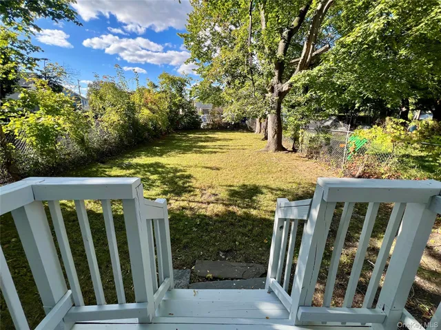 a view of yard from deck