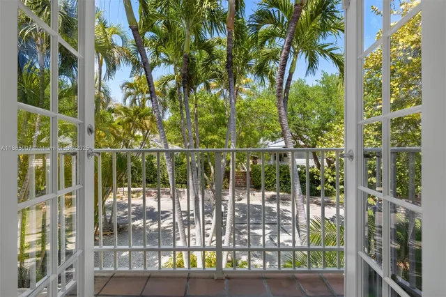 a view of a backyard