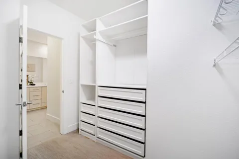 a view of closet area