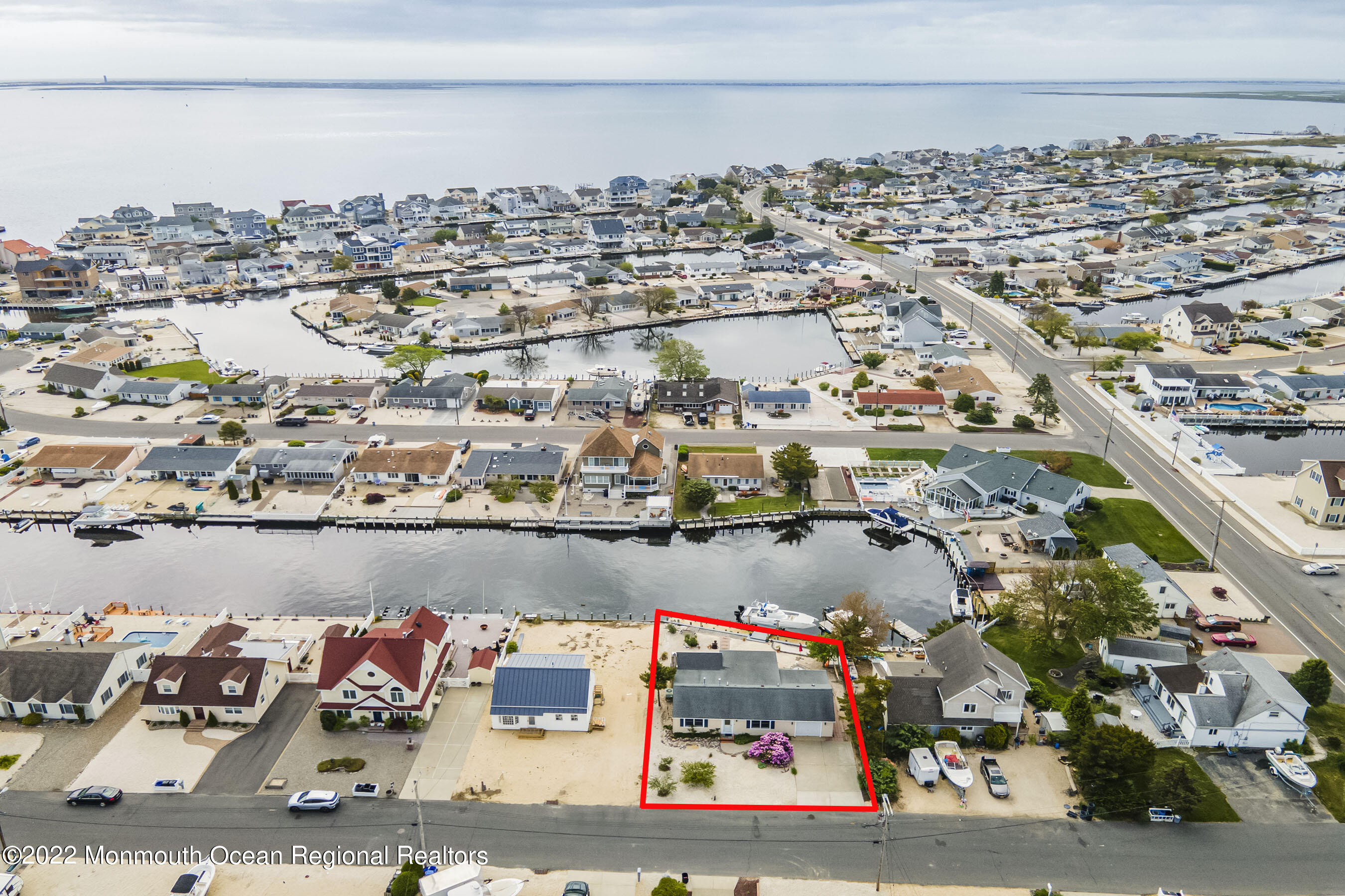 104 Caldwell Road Barnegat, NJ 08005 - Photo 32 of 35 FrontAerial1 with OUTLINE