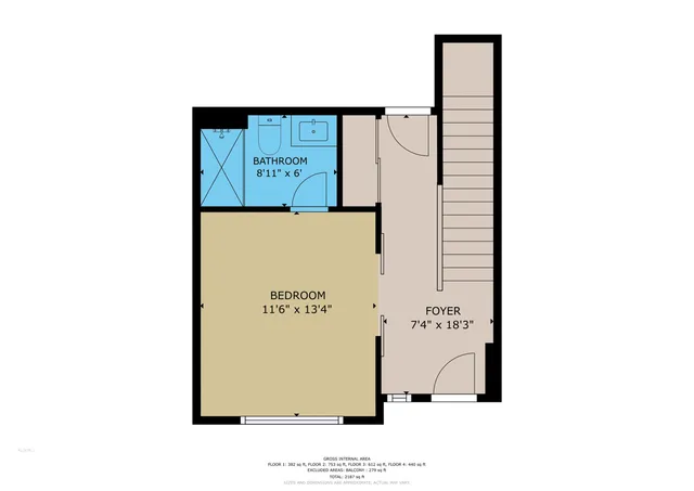 front view of a building with a street