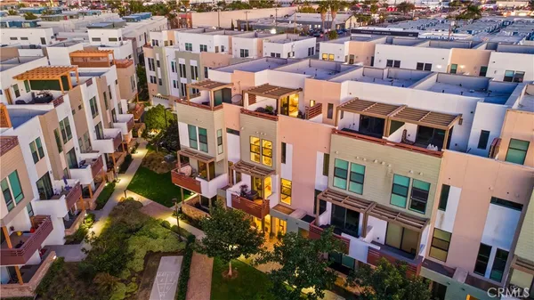an aerial view of multiple house