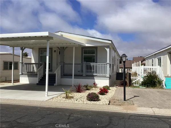 a view of a house with a patio