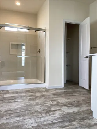 a view of a room that has a window in it