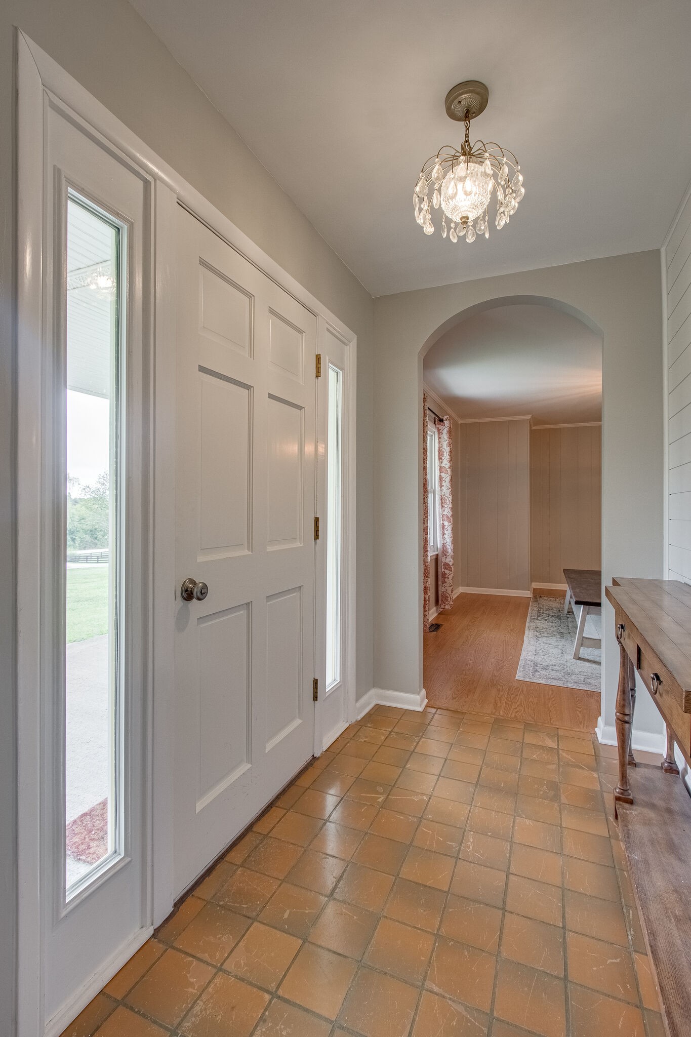 4543 South Carothers Road Franklin, TN 37064 - Photo 3 of 34 a view of a hallway with a chandelier and livingroom view