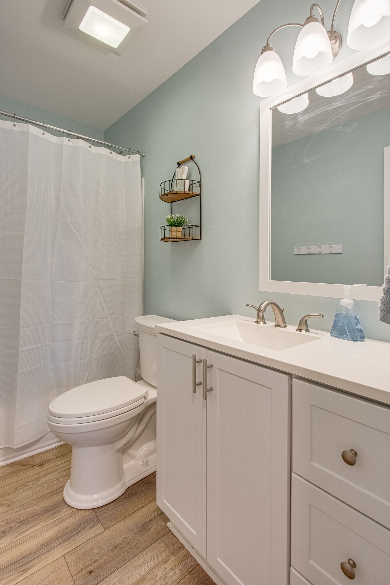 4543 South Carothers Road Franklin, TN 37064 - Photo 22 of 34 a bathroom with a sink toilet and a mirror