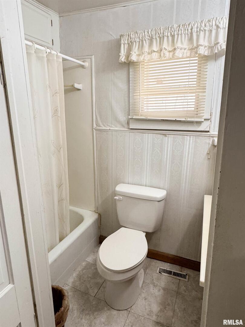 1325 Beech Grove Road Wolf Lake, IL 62998 - Photo 25 of 31 a bathroom with a toilet and a shower