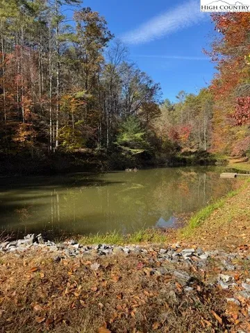a view of a water with an outdoor space