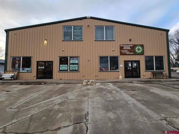 a front view of a building