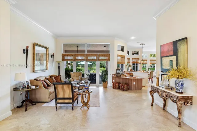 a living room with furniture and a couch