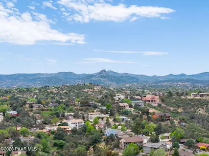 a view of city and mountain