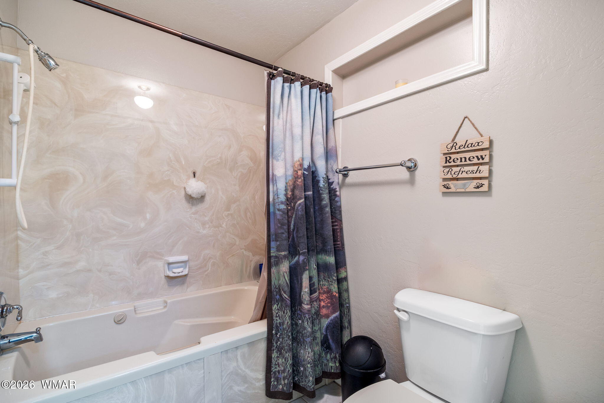 2922 Pine Rim Road Overgaard, AZ 85933 - Photo 24 of 58 a bathroom with a bathtub and a toilet