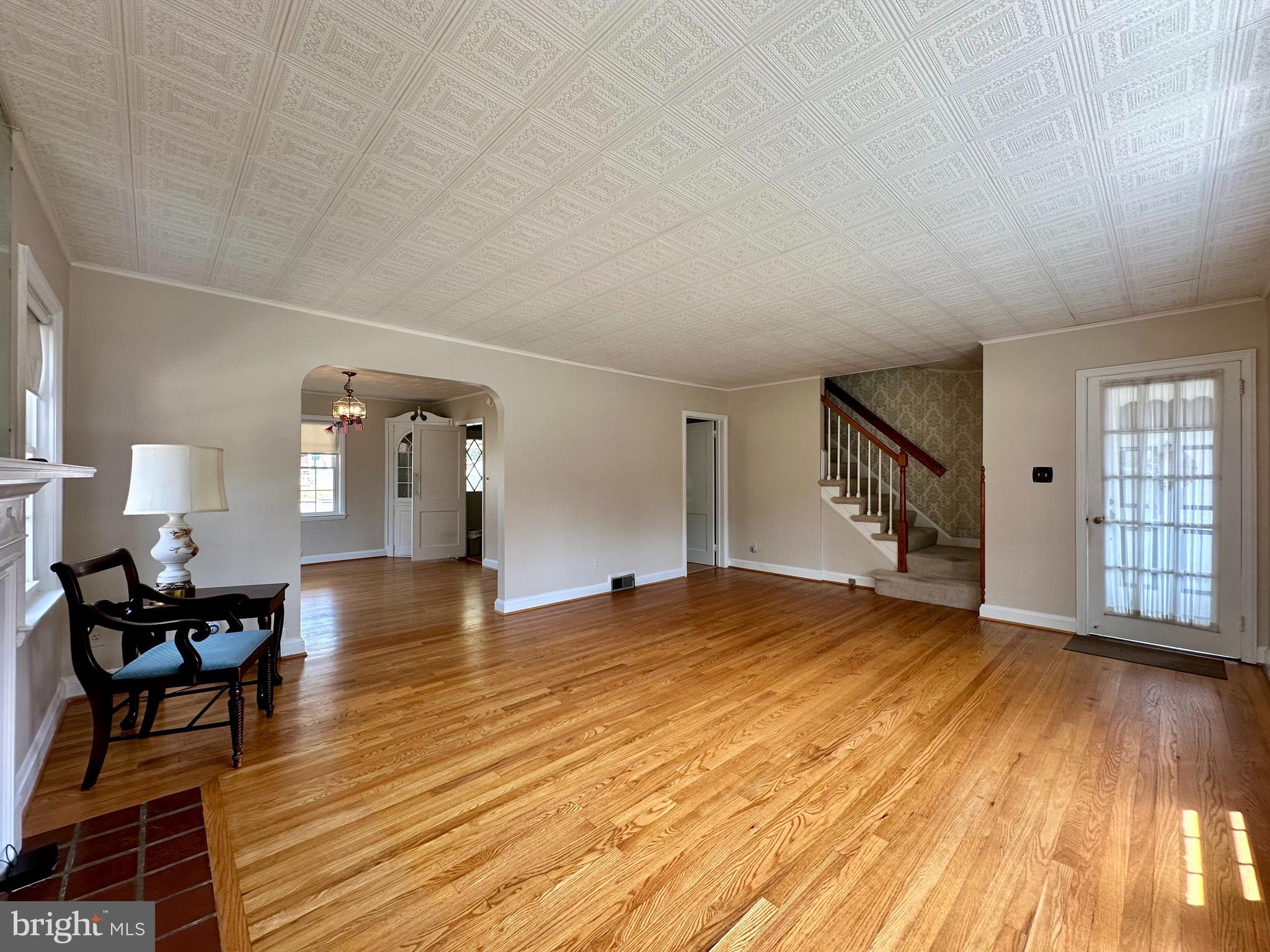 1720 Edgewood Road Towson, MD 21286 - Photo 14 of 50 Spacious LR with beautiful wood floors, fireplace