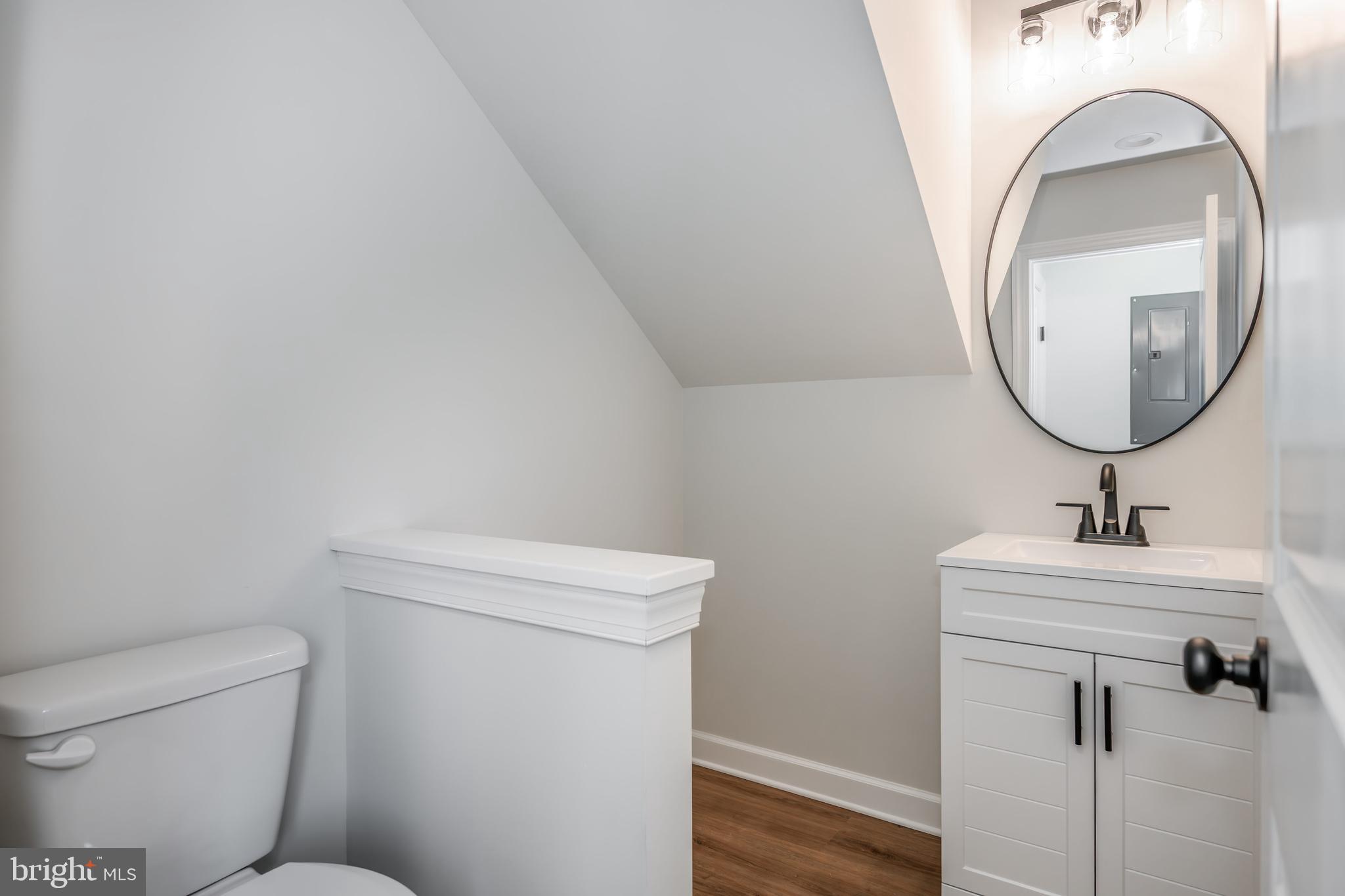 132 Spring Street Centreville, MD 21617 - Photo 10 of 19 a bathroom with a toilet a sink and mirror