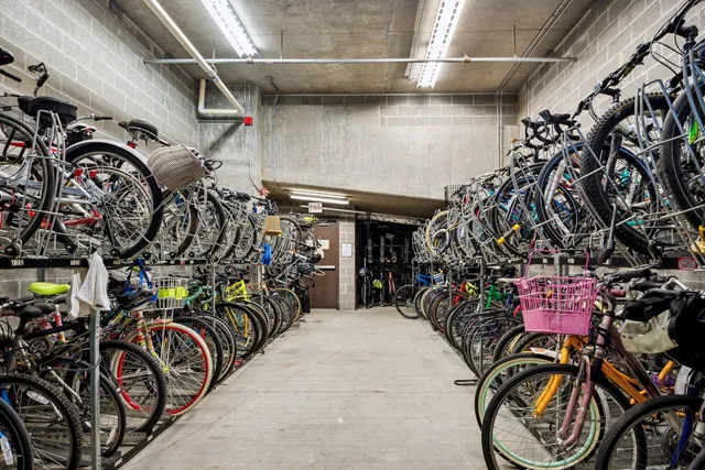 a view of a bike storage