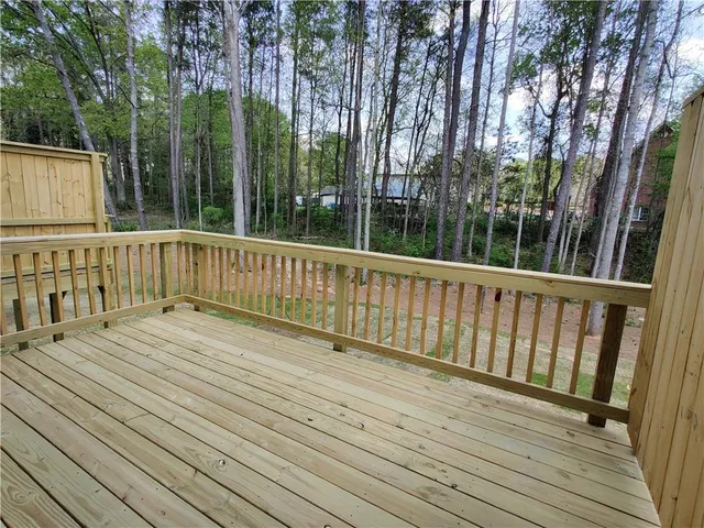 a view of a wooden door