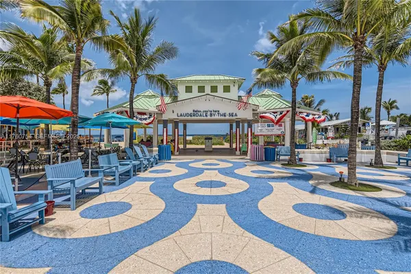 a swimming pool with outdoor seating yard and patio