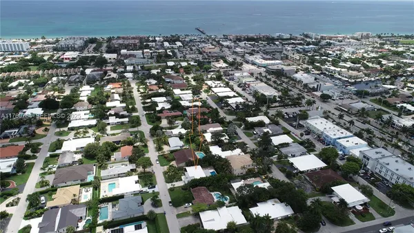 an aerial view of multiple house