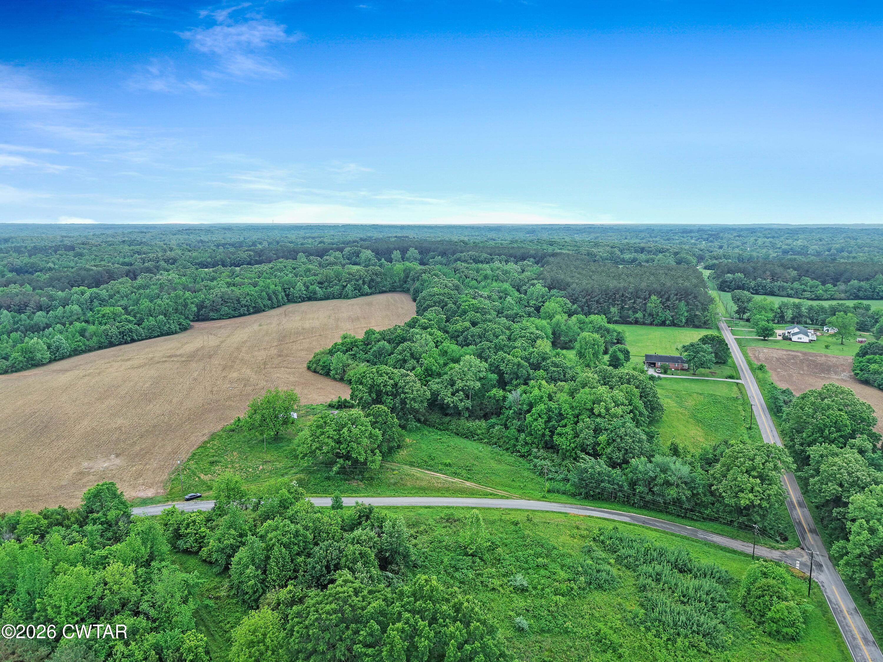 1525 Mill Creek Road Cedar Grove, TN 38321 - Photo 5 of 15 an aerial view of green landscape with trees houses and mountain view