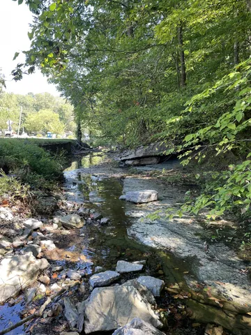 a view of a lake with houses