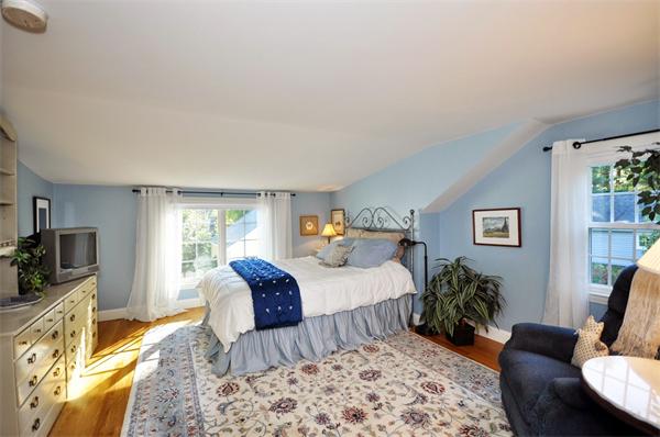 31 MacArthur Road Concord, MA 01742 - Photo 16 of 30 a bedroom with a bed and wooden floor