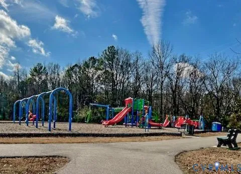 a view of outdoor space with garden and entertaining space