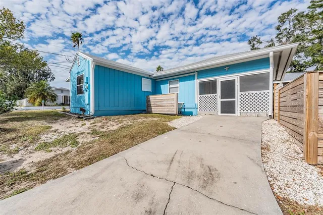 a view of a house with a patio