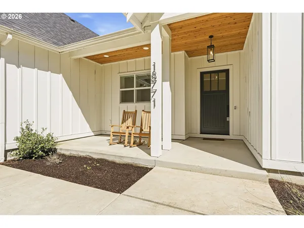 a view of a entryway door front of house