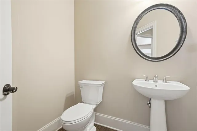 a view of a livingroom with wooden floor