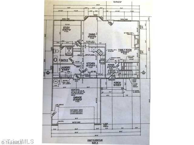 596 Barnsdale Ridge Road Kernersville, NC 27284 - Photo 4 of 5 1st Floor Plan.