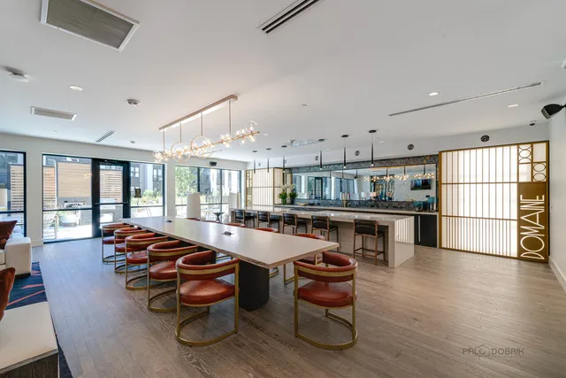 a workspace with furniture and window