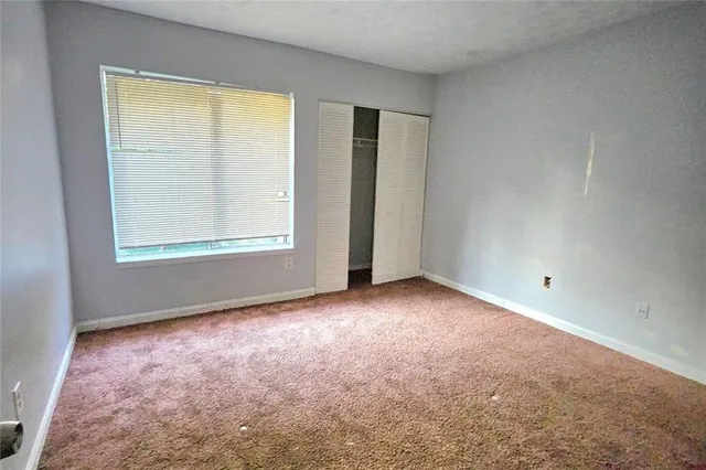 an empty room with a window
