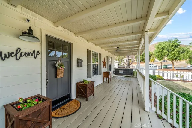 a view of a terrace with sitting area