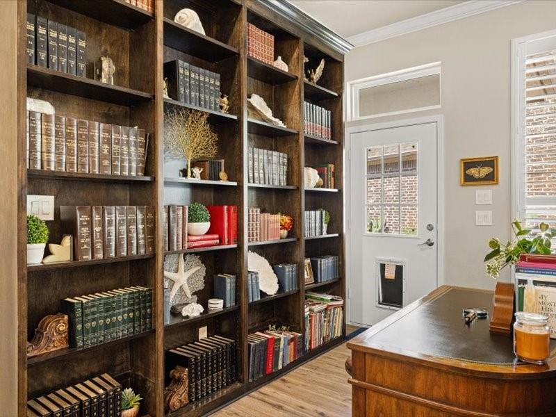 3510 Fountain Way Granbury, TX 76049 - Photo 10 of 27 Office with light wood-type flooring and ornamental molding