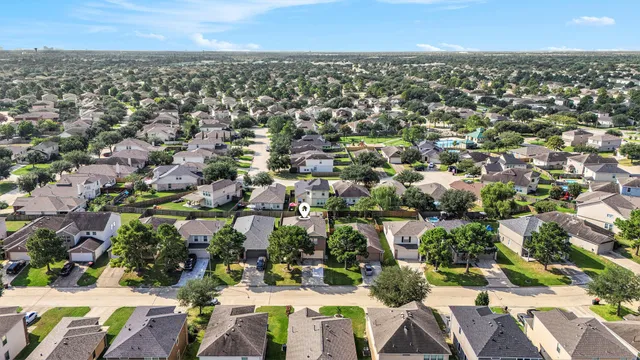 an aerial view of multiple house