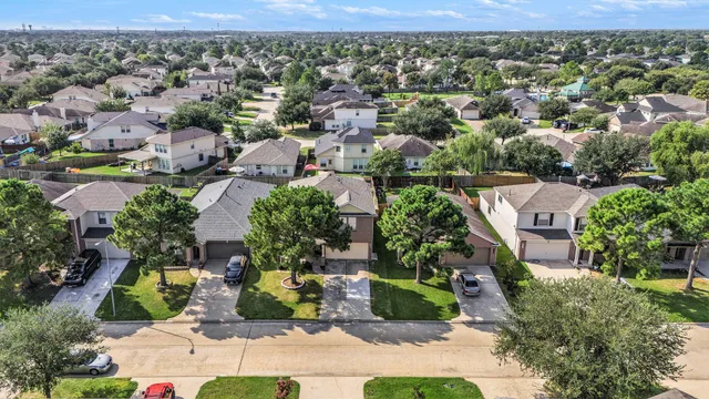 an aerial view of multiple house