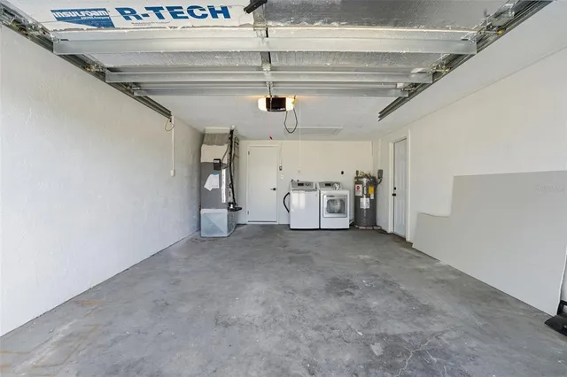 a view of a garage