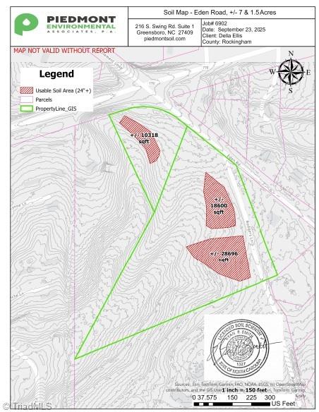 0 Eden Road Stoneville, NC 27048 - Photo 2 of 8 Recent soil evalation for 1.50 acre lot and adjacent 7 acre lot. Contact listing agent for full report