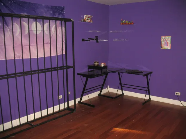 an empty room with a window