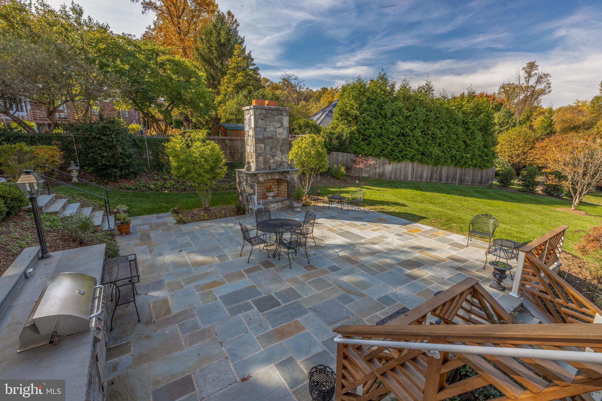 2034 Rockingham Street McLean, VA 22101 - Photo 52 of 68 Rear Patio with Stone Fireplace
