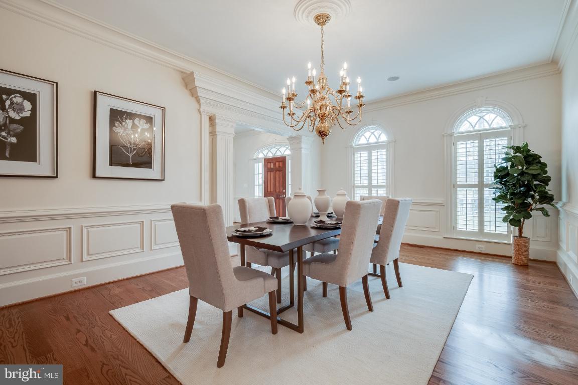 2034 Rockingham Street McLean, VA 22101 - Photo 9 of 68 Grand Formal Dining Room w/ Tall Palladian Windows