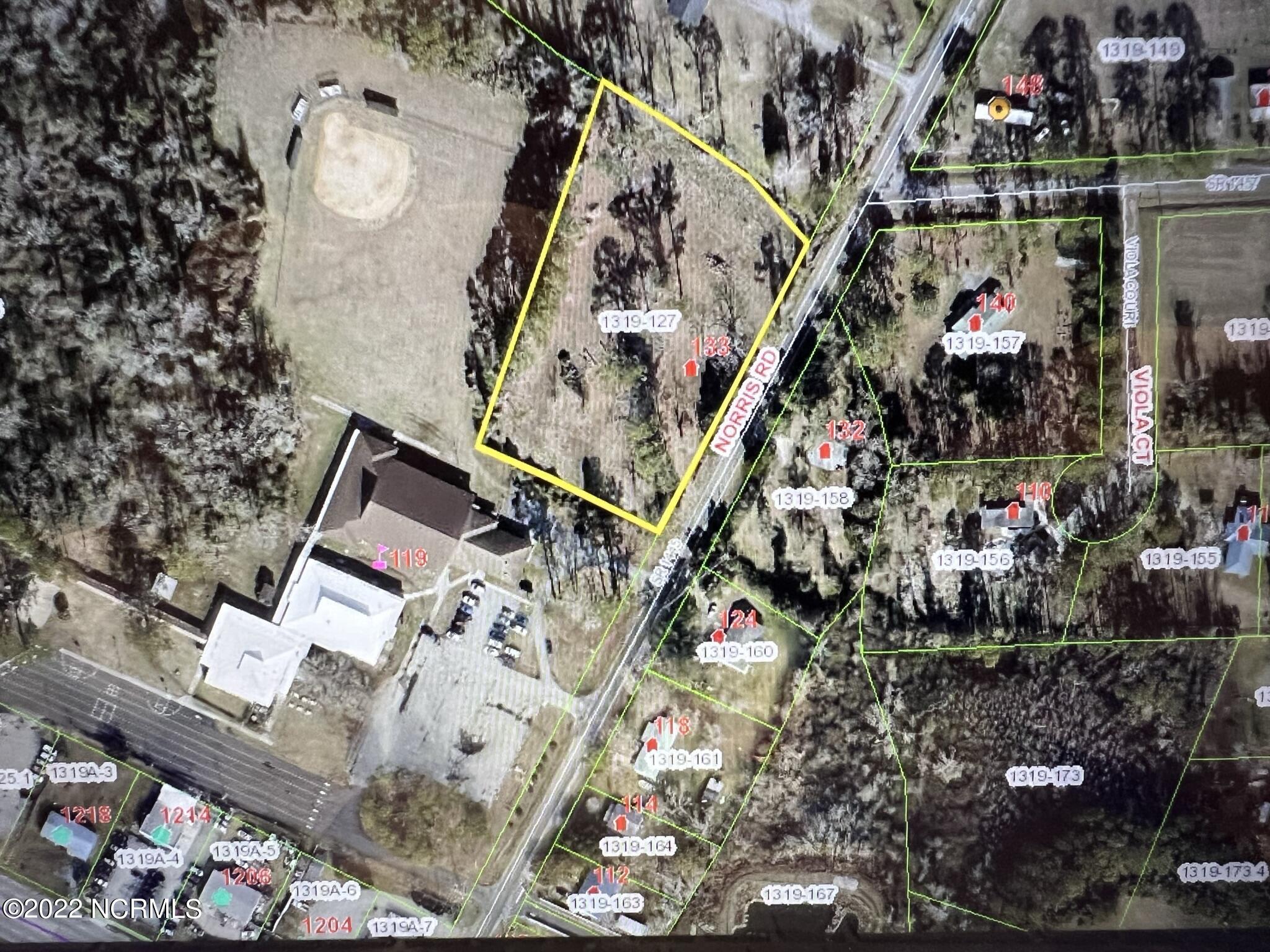 176 Norris Road Swansboro, NC 28584 - Photo 10 of 11 GIS Aerial View
